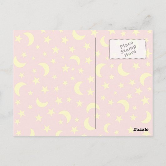 Zauberer mit Gesicht Postkarte (Rückseite)