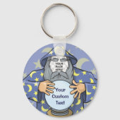 Zauberer mit Gesicht Schlüsselanhänger (Vorderseite)