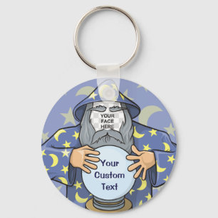 Zauberer mit Gesicht Schlüsselanhänger