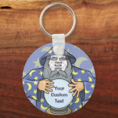 Zauberer mit Gesicht Schlüsselanhänger (Vorderseite)