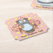 Zauberer mit Gesicht Untersetzer (angewinkelt)