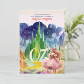 Zauberer Oz Birthday Good Witch Geburtstag Einladung (Stehend Vorderseite)