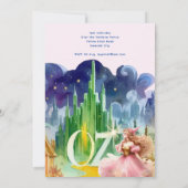 Zauberer Oz Birthday Good Witch Geburtstag Einladung (Rückseite)