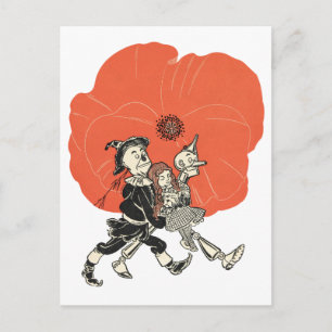 Zauberer Oz Dorothy und Poppies Postkarte