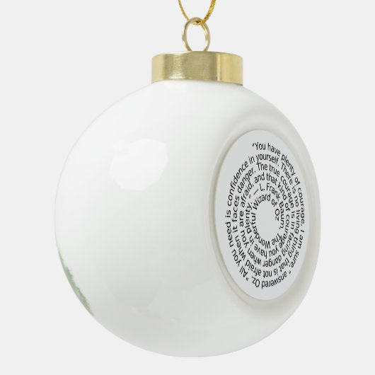 Zauberer Oz Mut Zitat Keramik Kugel-Ornament (Links)