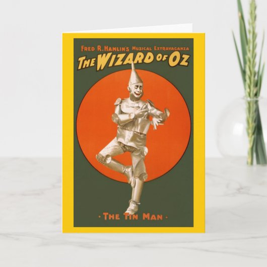 Zauberer Oz Tin Man - Vintages Musiktheater Karte (Vorderseite)