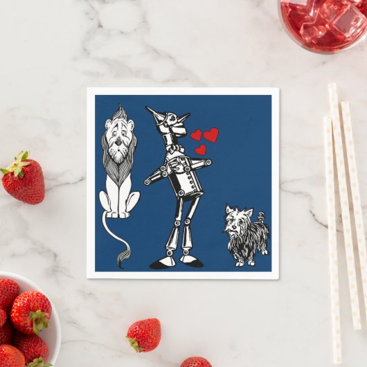 Zauberer Oz, Zinn Man, Toto, Feige Löwe Party Serviette (Beispiel)