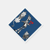 Zauberer Oz, Zinn Man, Toto, Feige Löwe Party Serviette (Ecke)