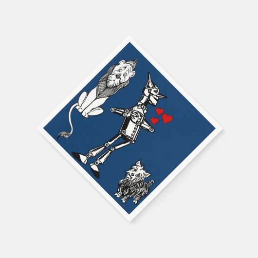 Zauberer Oz, Zinn Man, Toto, Feige Löwe Party Serviette (Ecke)