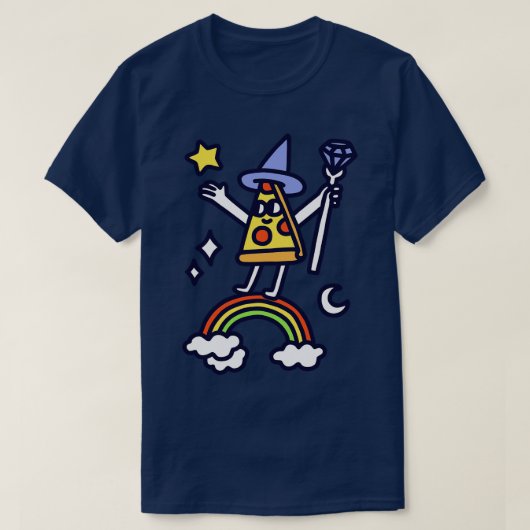 Zauberer Pizza T-Shirt (Design vorne)