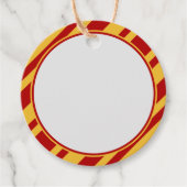 Zauberer Rot und Gold Blank Circle Geschenkanhänger (Vorderseite)