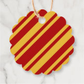 Zauberer Rot und Gold Blank Scallop Geschenkanhänger (Rückseite)