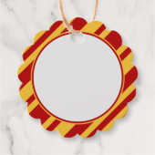 Zauberer Rot und Gold Blank Scallop Geschenkanhänger (Vorderseite)