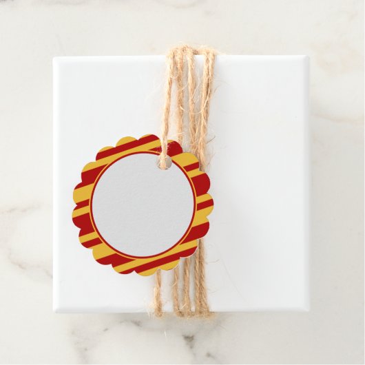 Zauberer Rot und Gold Blank Scallop Geschenkanhänger (Beispiel)