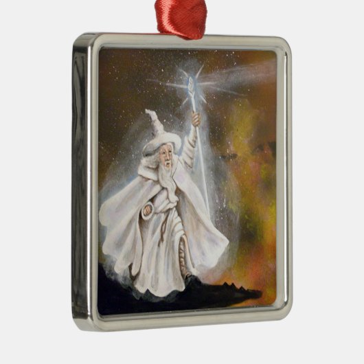 Zauberer Silbernes Ornament (Rechts)