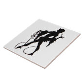 Zauberer-Silhouette der 1920er Jahre Fliese (Seite)