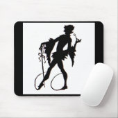 Zauberer-Silhouette der 1920er Jahre Mousepad (Mit Mouse)