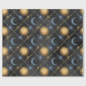 Zauberer Sonne und Mond Geschenkpapier (Flach)