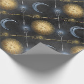 Zauberer Sonne und Mond Geschenkpapier (Ecke)