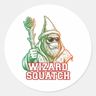 Zauberer Squatch Lustiger Bigfoot Aufkleber