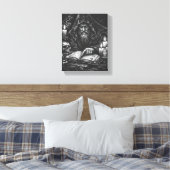 Zauberer studiert das Grimoire — von BurnsInHell Leinwanddruck (Insitu (Schlafzimmer))