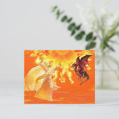 Zauberer und Drache. Postkarte (Stehend Vorderseite)