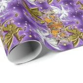 Zauberer und Drachen Geschenkpapier (Rolleneckpunkt)