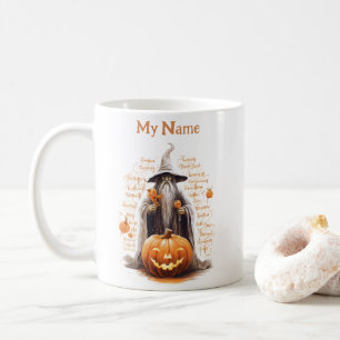 Zauberer und sein Kürbis: Halloween Personalisiert Kaffeetasse