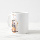 Zauberer und sein Kürbis: Halloween Personalisiert Kaffeetasse (Vorderseite Links)