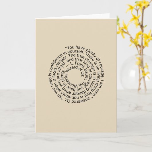 Zauberer-Unze-Mutzitat notecard Karte (Gelbe Blume)