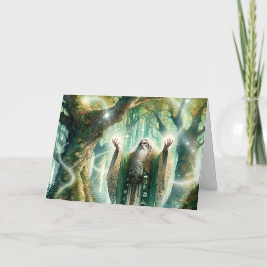 Zauberer verzichtet auf den Schutzzauber "Happy Bi Karte (Vorderseite)