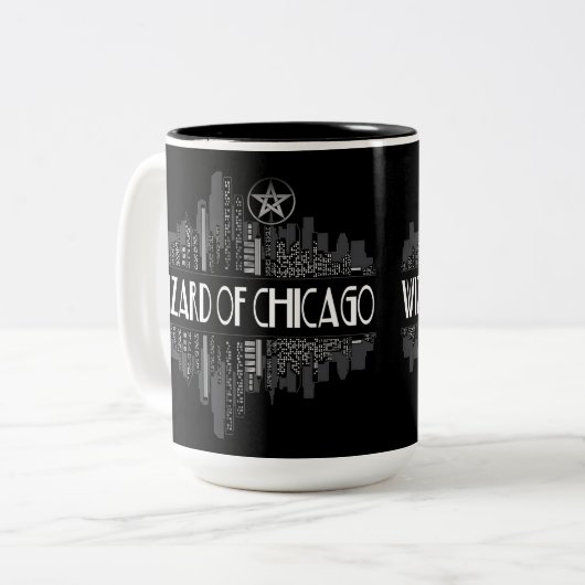 Zauberer von Chicago Dresden Fans Zweifarbige Tasse (Vorderseite Links)