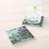 Zauberer von Oz Art Glasuntersetzer (Schrägansicht)