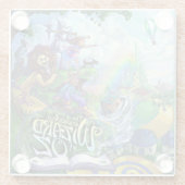 Zauberer von Oz Art Glasuntersetzer (Rückseite)