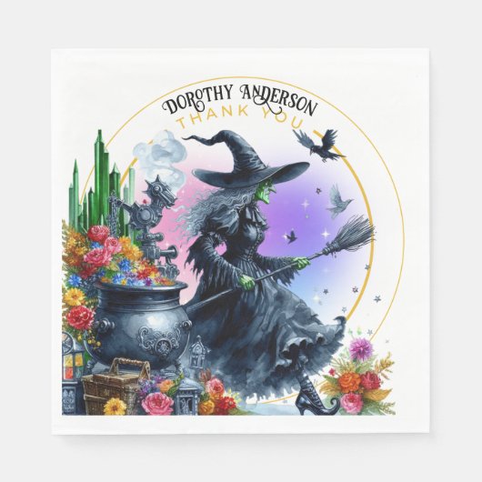 Zauberer von Oz Birthday Wicked Witch Party Decor Serviette (Vorderseite)