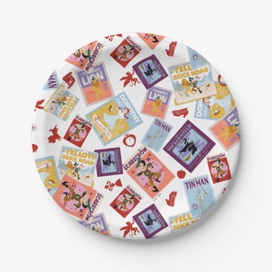 Zauberer von Oz™ Charakter-Druck-Wurf-Muster Pappteller (Vorderseite)