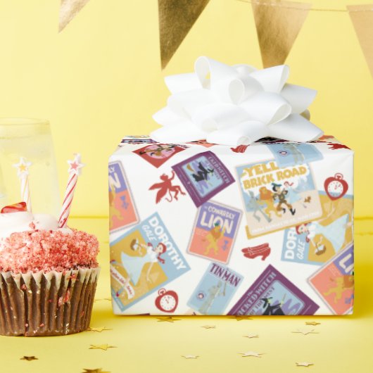 Zauberer von Oz™ Charakterdruck-Wurfvorlage Geschenkpapier (Geburtstagsparty)