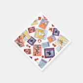 Zauberer von Oz™ Charakterdruck-Wurfvorlage Serviette (Ecke)