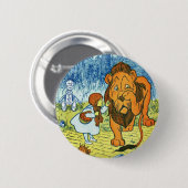 Zauberer von Oz Dorothy und der feige Löwe Button (Vorne & Hinten)