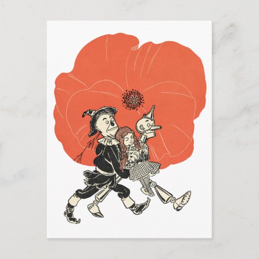 Zauberer von Oz Dorothy und Poppies Postkarte (Vorderseite)