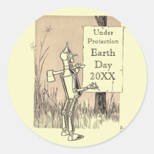 Zauberer von Oz Earth Day Aufkleber