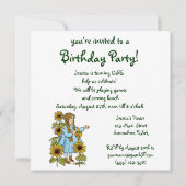 Zauberer von Oz, Einladung von Mädchen zur Geburts (Rückseite)