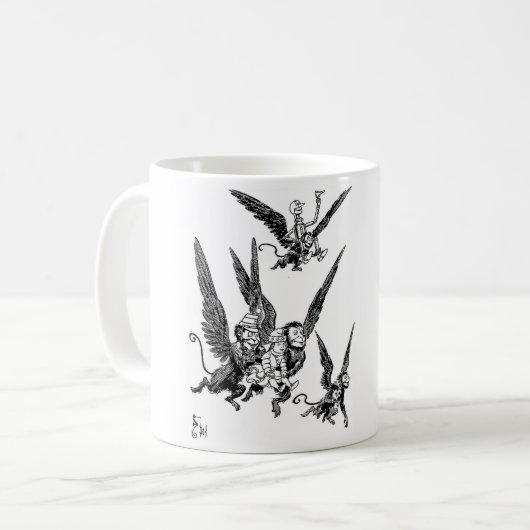 Zauberer von Oz Flugaffen Kaffeetasse (Vorderseite Links)
