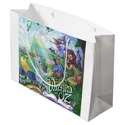 Zauberer von Oz Große Geschenktüte (Rückseite Schrägansicht)