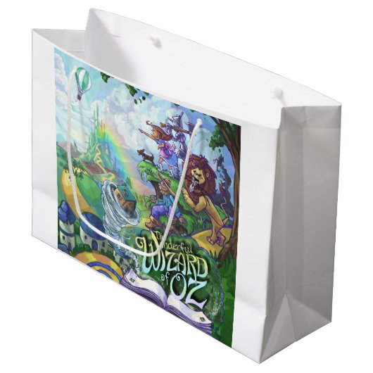 Zauberer von Oz Große Geschenktüte (Vorderseite Schrägansicht)