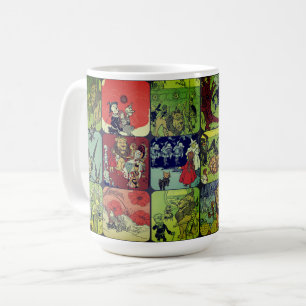 Zauberer von Oz Illustrationen Vintage Collage Kaffeetasse