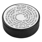 Zauberer von Oz Mut Zitat Hockey Puck (3/4)