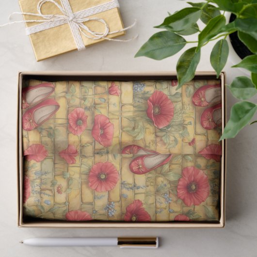 Zauberer von Oz Poppies & Slippers Seidenpapier (Geschenk)