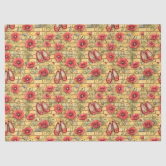 Zauberer von Oz Poppies & Slippers Seidenpapier (Vorderseite)