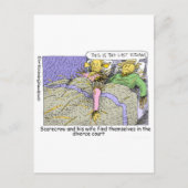 Zauberer von Oz Scarecrow Funny Cartoon Tasse T-Sh Postkarte (Vorderseite)